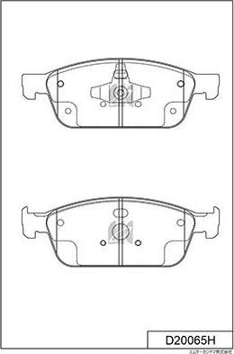 MK Kashiyama D20065H - Brake Pad Set, disc brake car-mod.net