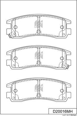 MK Kashiyama D20016MH - Brake Pad Set, disc brake car-mod.net