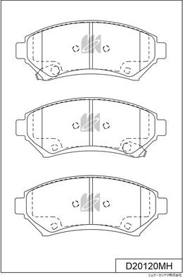 MK Kashiyama D20120MH - Brake Pad Set, disc brake car-mod.net