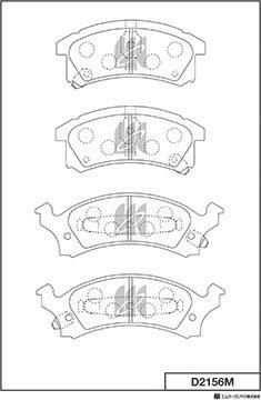 MK Kashiyama D2156M - Brake Pad Set, disc brake car-mod.net