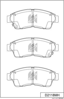 MK Kashiyama D2118MH - Brake Pad Set, disc brake car-mod.net