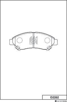 MK Kashiyama D2282 - Brake Pad Set, disc brake car-mod.net