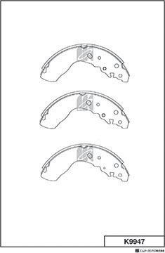 MK Kashiyama K9947 - Drum Brake Shoe Set car-mod.net