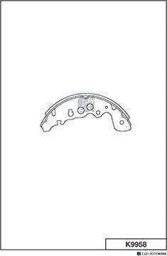 MK Kashiyama K9958 - Drum Brake Shoe Set car-mod.net