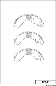 MK Kashiyama K9965 - Drum Brake Shoe Set car-mod.net