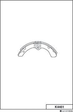 MK Kashiyama K4461 - Drum Brake Shoe Set car-mod.net