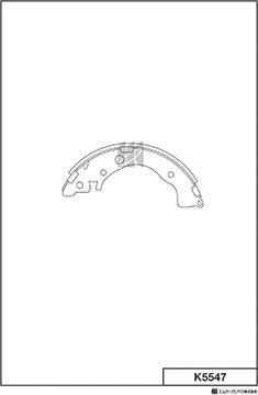 MK Kashiyama K5547 - Drum Brake Shoe Set car-mod.net