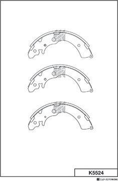 MK Kashiyama K5524 - Drum Brake Shoe Set car-mod.net