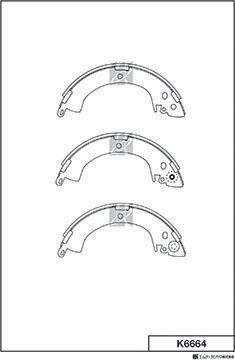 MK Kashiyama K6664 - Drum Brake Shoe Set car-mod.net