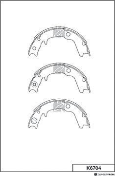 MK Kashiyama K6704 - Drum Brake Shoe Set car-mod.net