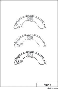 MK Kashiyama K6712 - Drum Brake Shoe Set car-mod.net