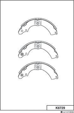 MK Kashiyama K6729 - Drum Brake Shoe Set car-mod.net