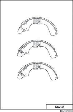 MK Kashiyama K6723 - Drum Brake Shoe Set car-mod.net