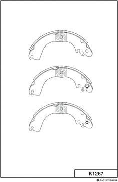 MK Kashiyama K1267 - Drum Brake Shoe Set car-mod.net