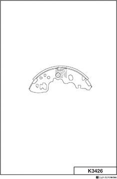 MK Kashiyama K3426 - Drum Brake Shoe Set car-mod.net