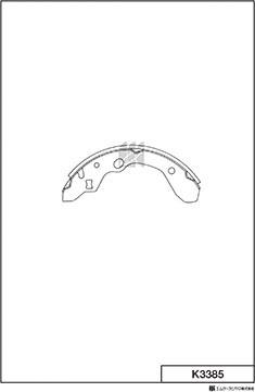 MK Kashiyama K3385 - Drum Brake Shoe Set car-mod.net