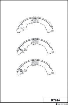 MK Kashiyama K7744 - Drum Brake Shoe Set car-mod.net