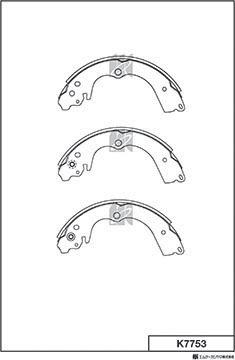 MK Kashiyama K7753 - Drum Brake Shoe Set car-mod.net