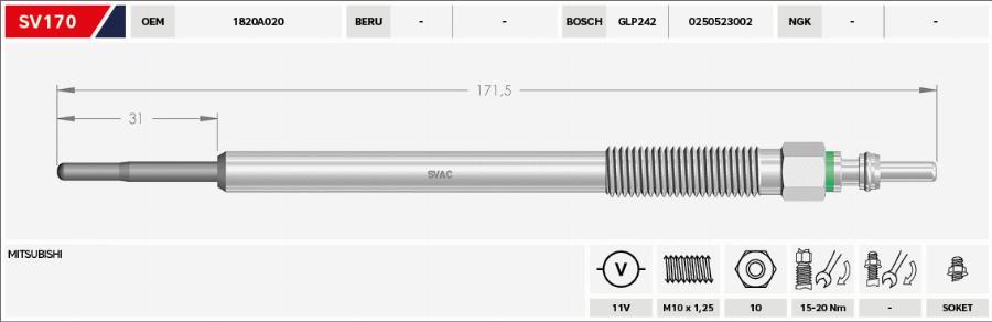 MOBILVERDE 50607347 - Glow Plug car-mod.net