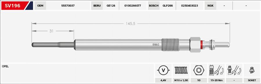 MOBILVERDE 50607369 - Glow Plug car-mod.net