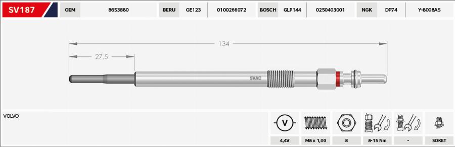 MOBILVERDE 50607362 - Glow Plug car-mod.net