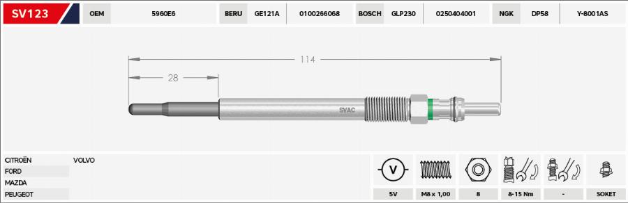 MOBILVERDE 50607301 - Glow Plug car-mod.net