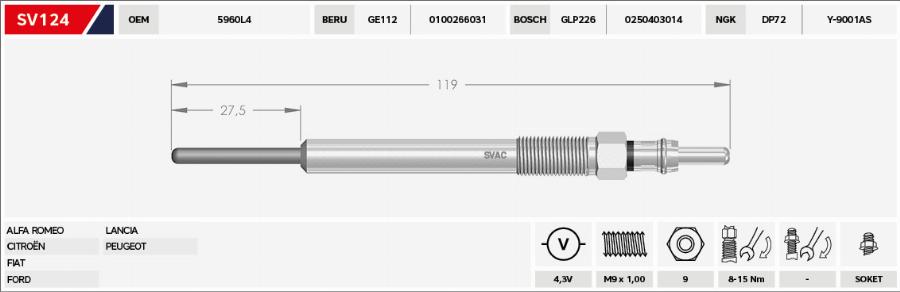 MOBILVERDE 50607302 - Glow Plug car-mod.net