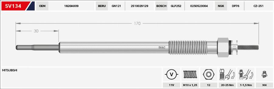 MOBILVERDE 50607312 - Glow Plug car-mod.net