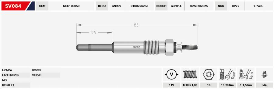 MOBILVERDE 50607263 - Glow Plug car-mod.net
