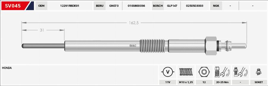 MOBILVERDE 50607224 - Glow Plug car-mod.net