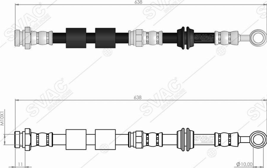 MOBILVERDE 50304957 - Brake Hose car-mod.net