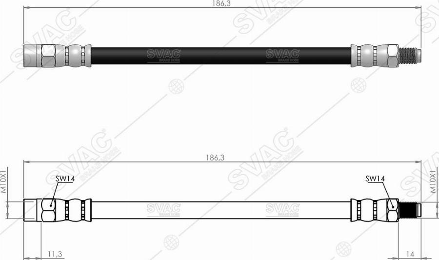 MOBILVERDE 50304311 - Brake Hose car-mod.net