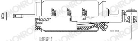 MONROE CB0318 - Shock Absorber, cab suspension car-mod.net