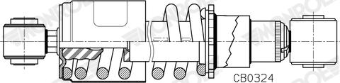 MONROE CB0324 - Shock Absorber, cab suspension car-mod.net