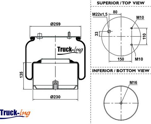 Montcada 0293980 - Bellow, air suspension car-mod.net