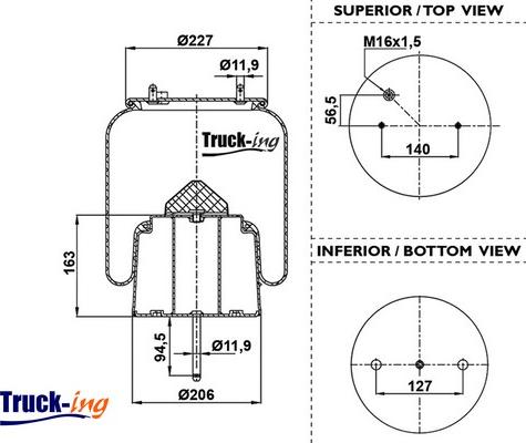 Montcada 0293565 - Bellow, air suspension car-mod.net