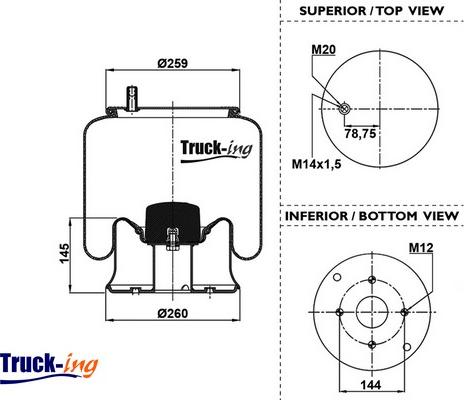 Montcada 0293340 - Bellow, air suspension car-mod.net