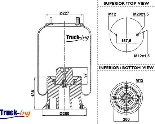 Montcada 0293360 - Bellow, air suspension car-mod.net