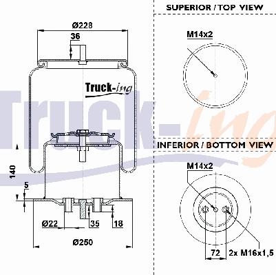 Montcada 0293258 - Bellow, air suspension car-mod.net