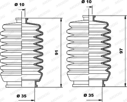 Moog K150050 - Bellow Set, steering car-mod.net