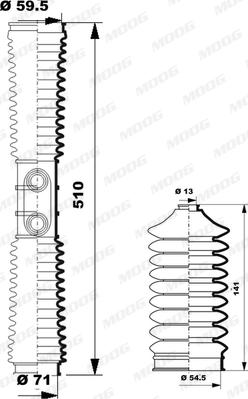 Moog K150249 - Bellow Set, steering car-mod.net