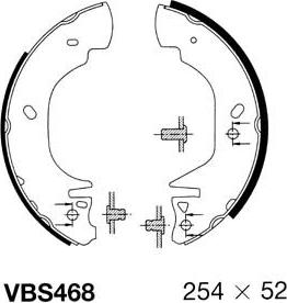 Motaquip VBS468 - Drum Brake Shoe Set car-mod.net