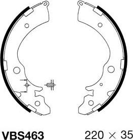 Motaquip VBS463 - Drum Brake Shoe Set car-mod.net