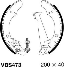 Motaquip VBS473 - Drum Brake Shoe Set car-mod.net