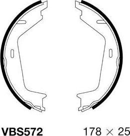 Motaquip VBS572 - Brake Shoe Set, parking brake car-mod.net