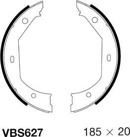 Motaquip VBS627 - Brake Shoe Set, parking brake car-mod.net