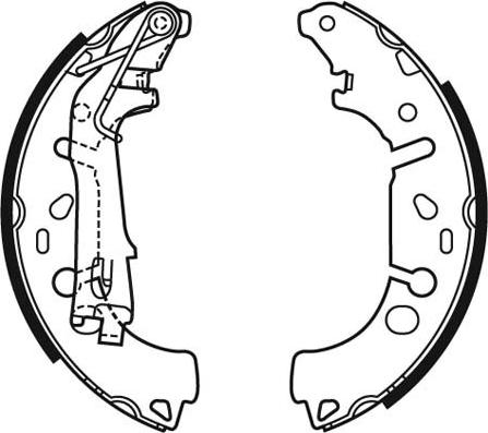 Motaquip VBS715 - Drum Brake Shoe Set car-mod.net