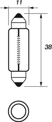 Motaquip VBU239 - Bulb, licence plate light car-mod.net