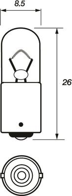 Motaquip VBU233 - Bulb, licence plate light car-mod.net