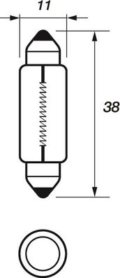 Motaquip VBU272 - Bulb, licence plate light car-mod.net